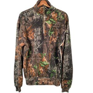 Vintage Camo Sweatshirt Trebark Lynch Superflauge Men L Hunting Pullover 1/4 Zip